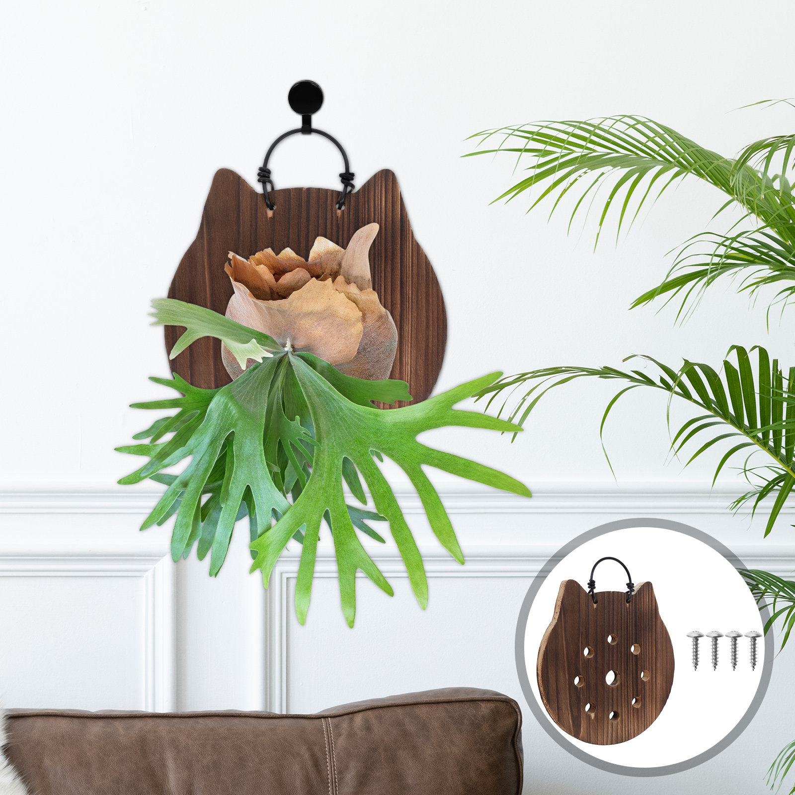 Vertical Wall Planter - Placa de Montagem em Formato de