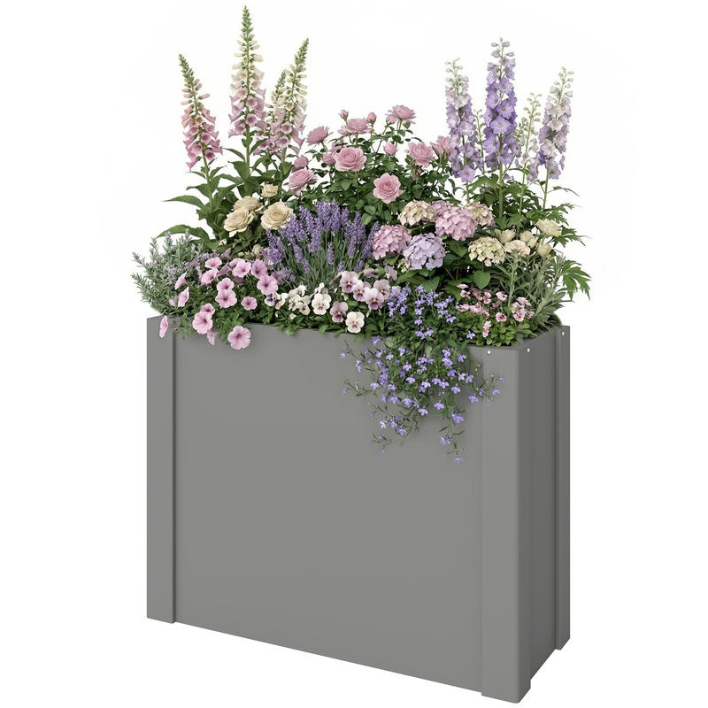 Raised Bed Planter Box - Outsunny Canteiro Elevado Galvanizado para Jardim