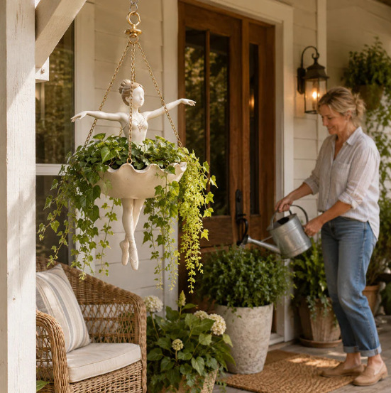 Hanging Planter Basket - Novo Vaso de Resina em Formato