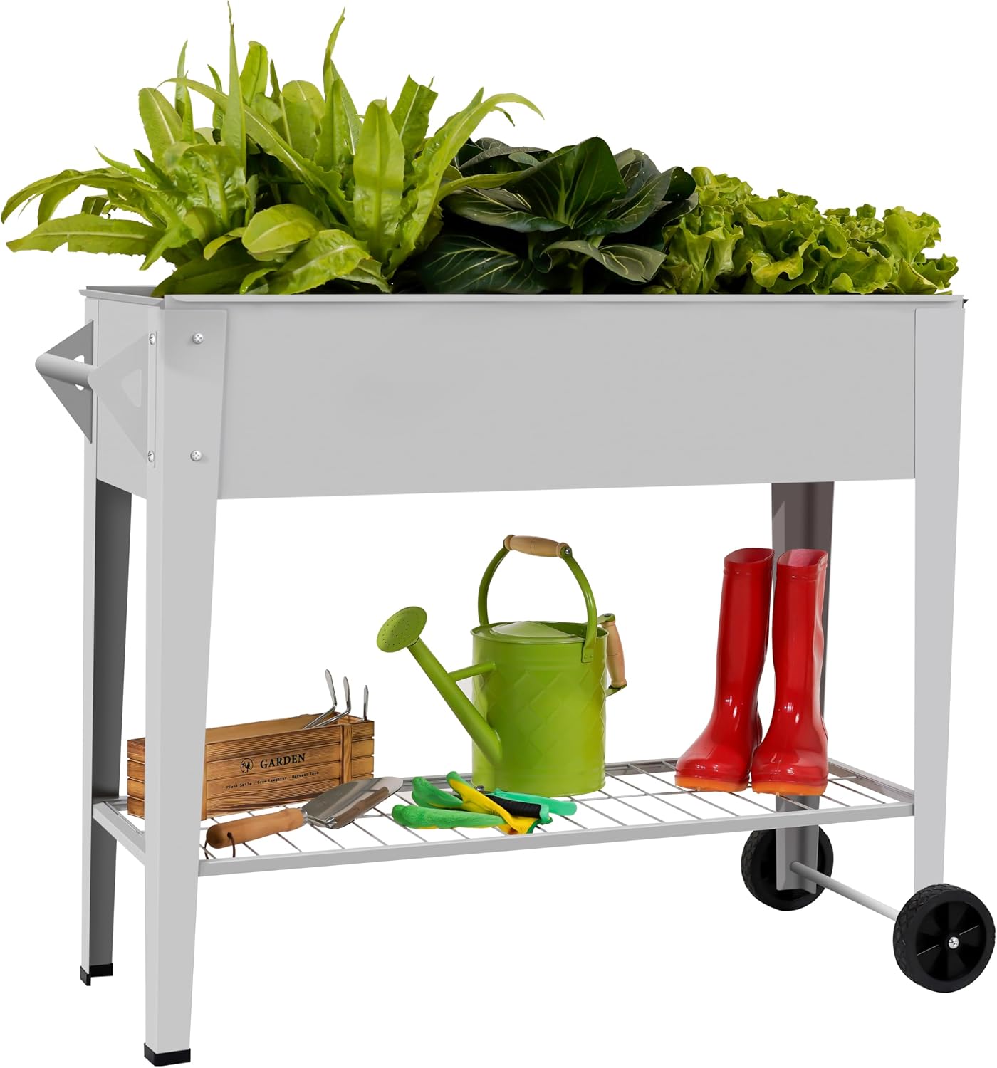 Raised Bed Planter Box - Canteiro Elevado sobre Rodas, Caixa de