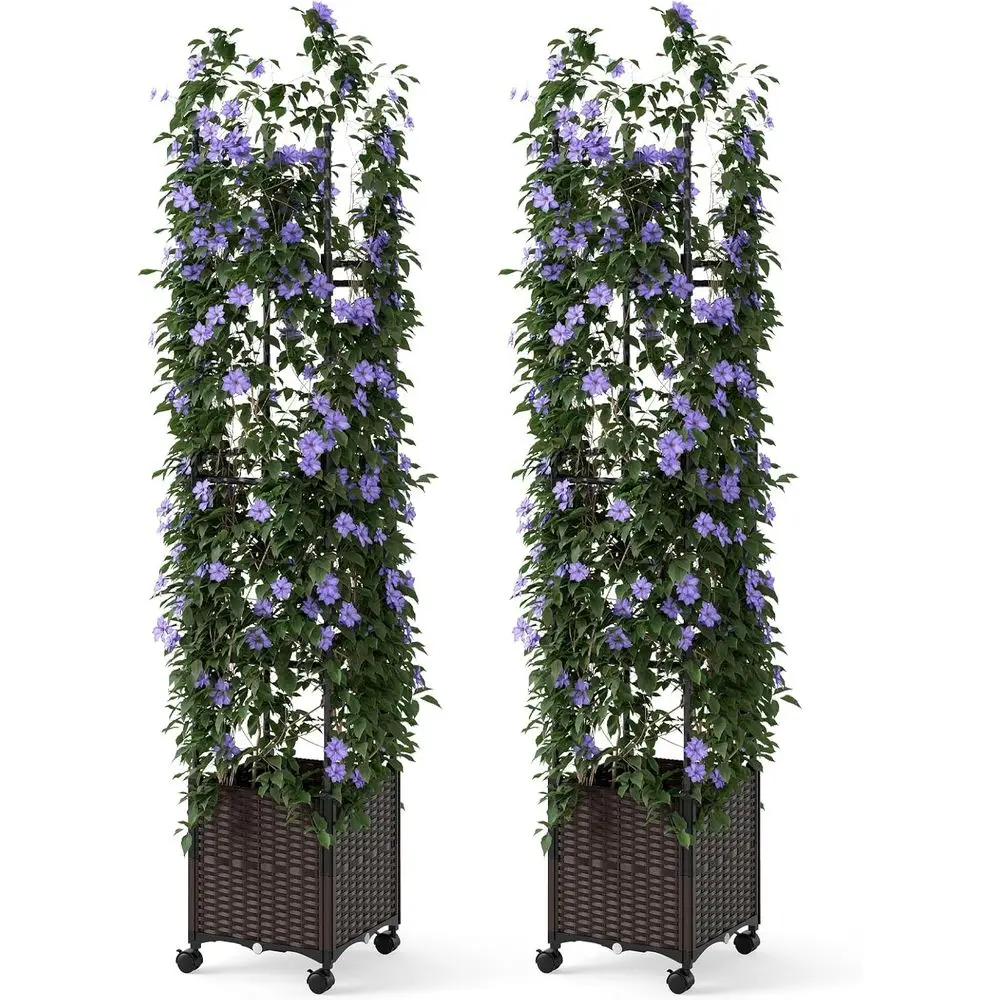 Raised Bed Planter Box - Canteiro Elevado 87 com Treliça, Caixa