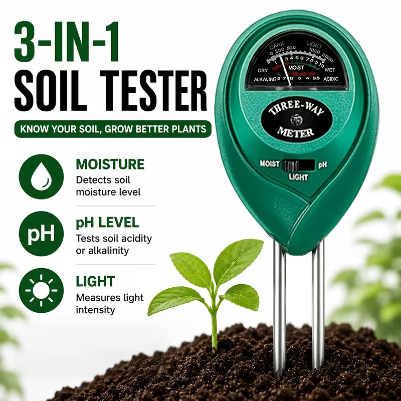 Gardening Tools Equipment - Medidor de Solo 3 em 1