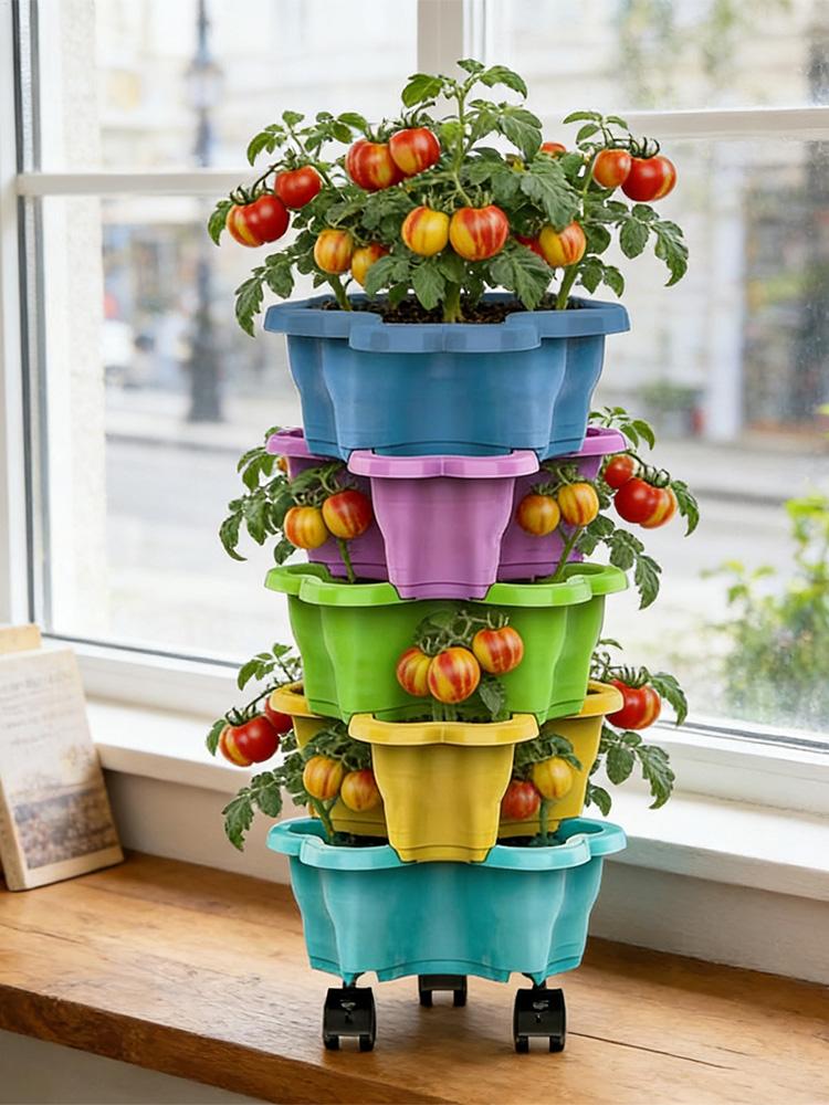 Vertical Wall Planter - Torre Vertical de Vasos de Flores