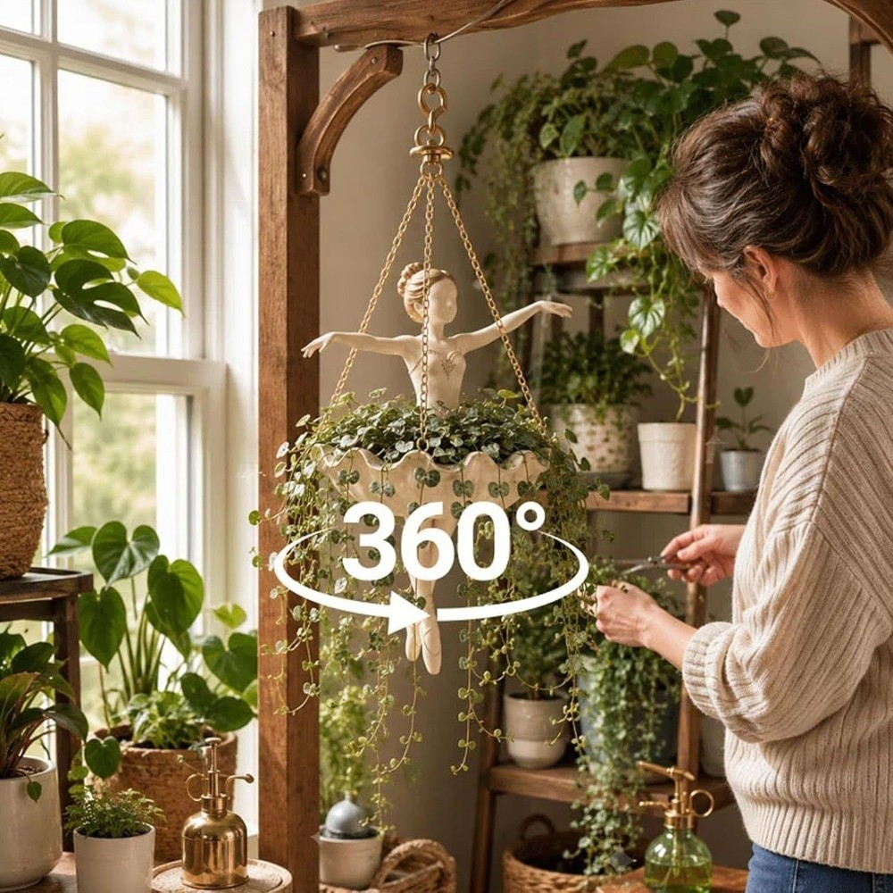 Hanging Planter Basket - Vaso Suspenso de Resina em Formato