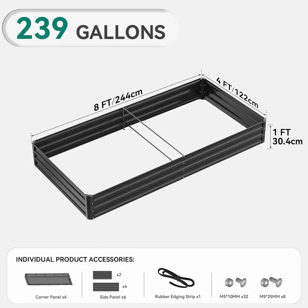 Kit de Canteiro Elevado em Aço - Raised Bed Planter Box avaliação e preço