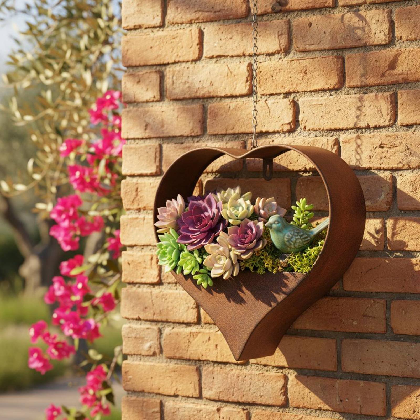 Vaso de Metal em Forma de Cora - Hanging Planter Basket avaliação e preço