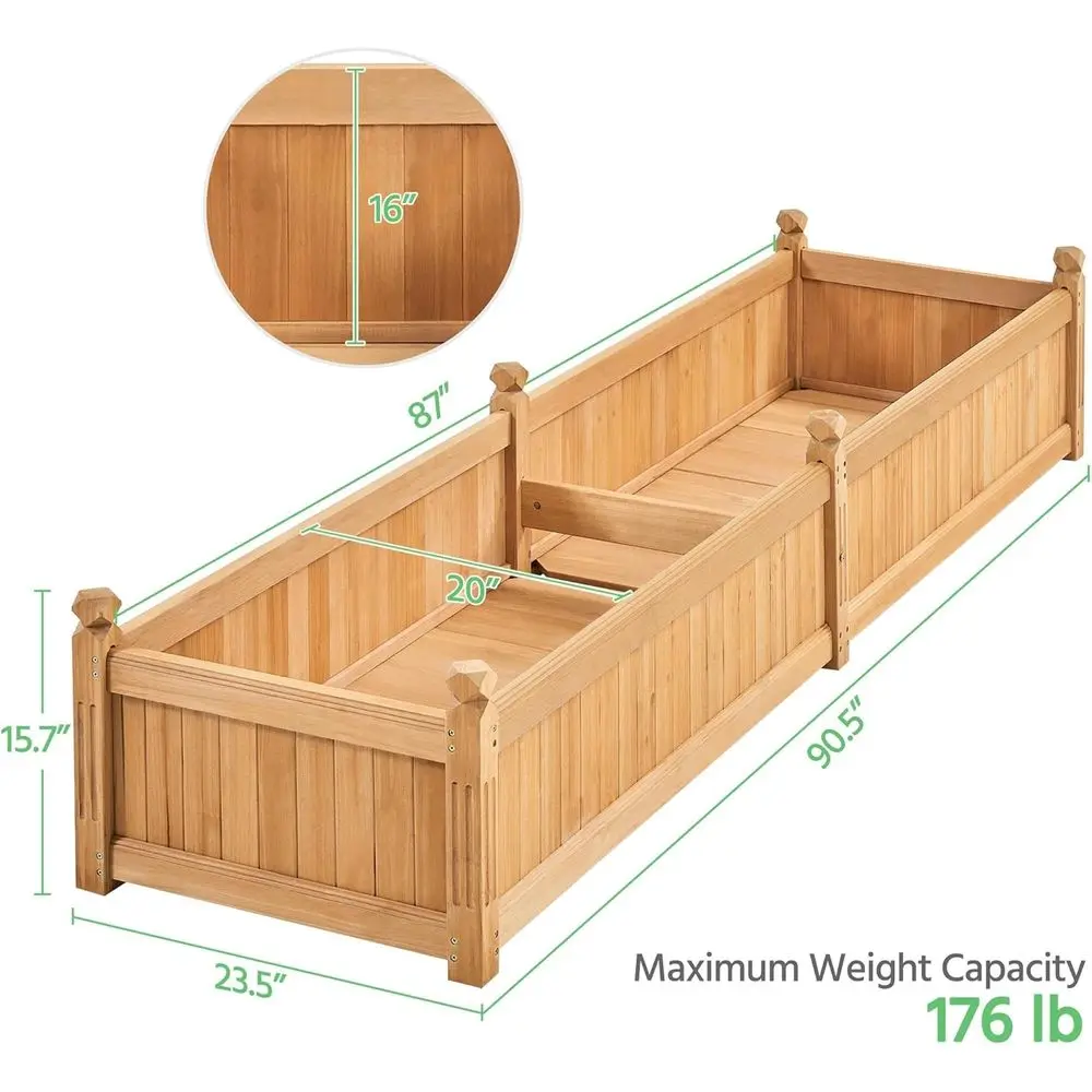 Canteiro Elevado de Madeira Ma - Raised Bed Planter Box avaliação e preço