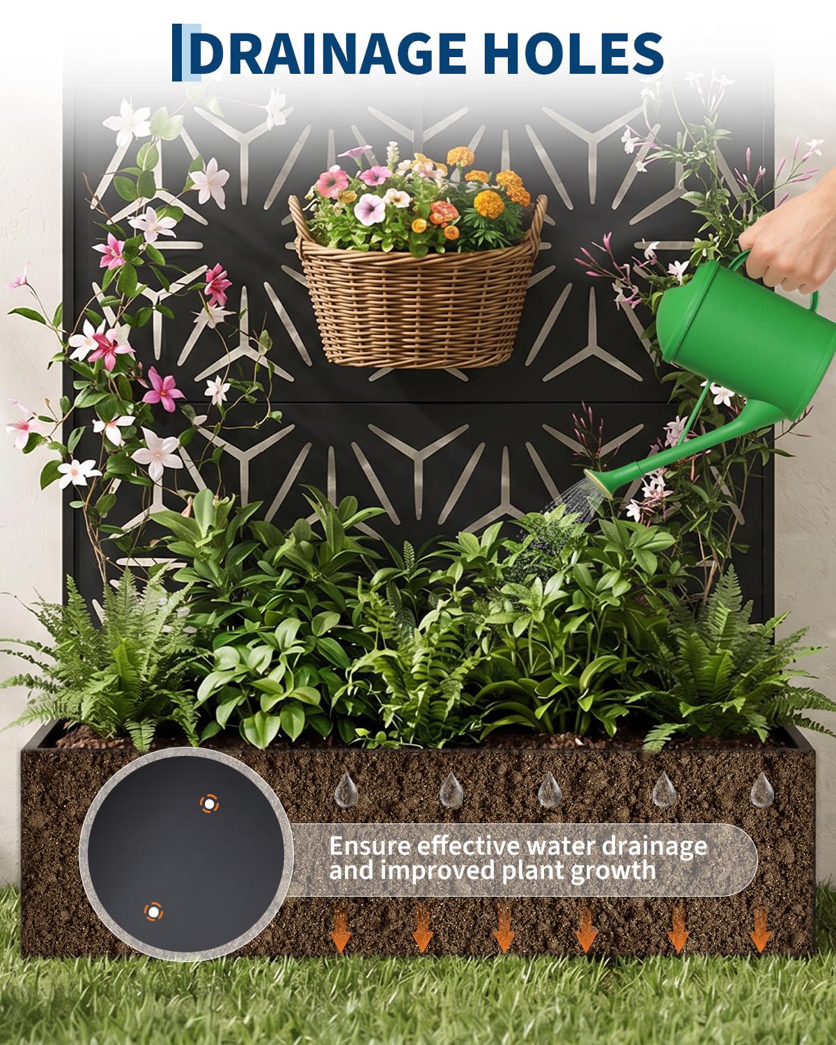 Caixa de plantio metálica para - Raised Bed Planter Box avaliação e preço