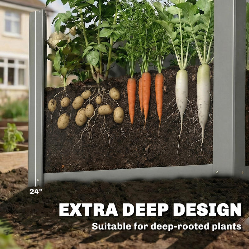 Outsunny Canteiro Elevado Galv - Raised Bed Planter Box avaliação e preço