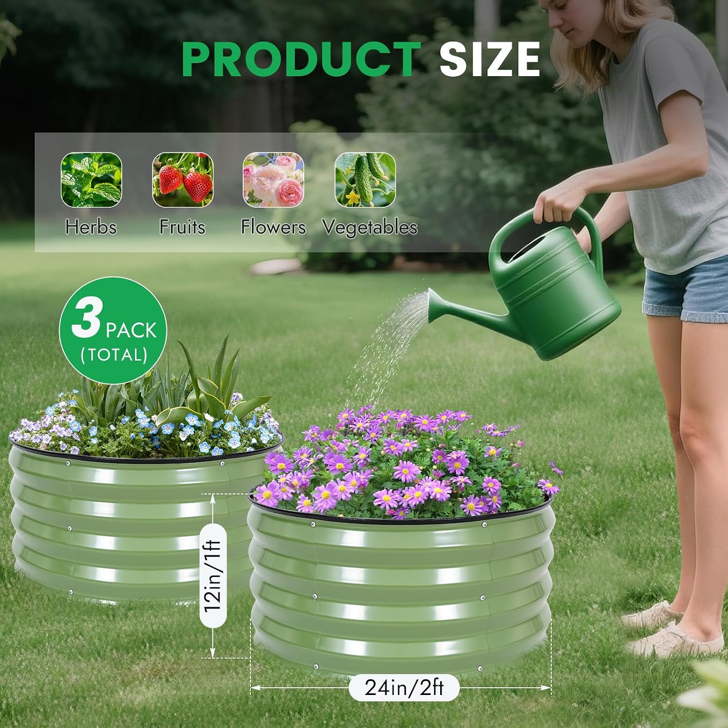Conjunto de 3 Canteiros Elevad - Raised Bed Planter Box avaliação e preço