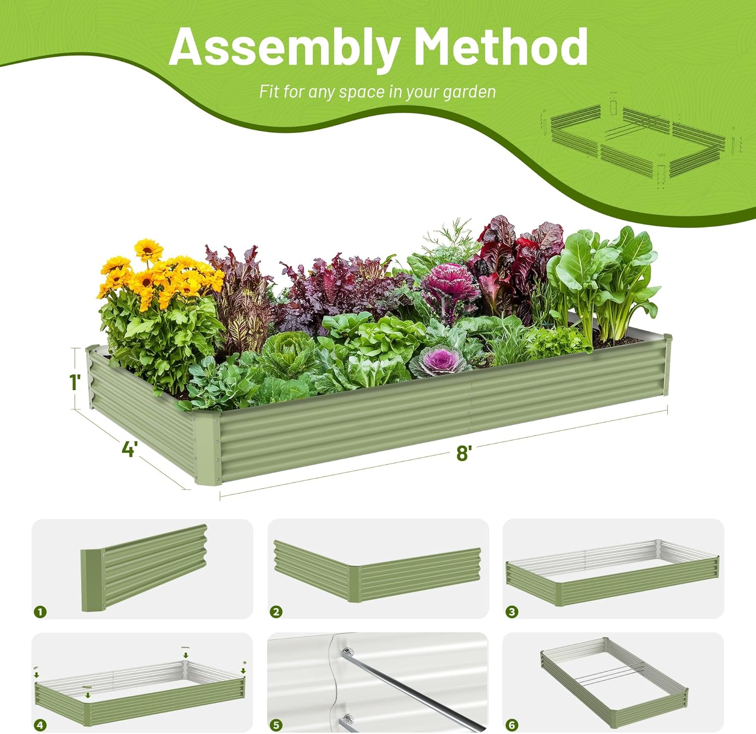 Canteiro Elevado de Metal para - Raised Bed Planter Box avaliação e preço
