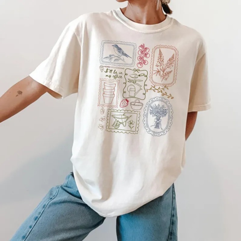 Camiseta feminina com estampa  - Junior Gardening Tools avaliação e preço