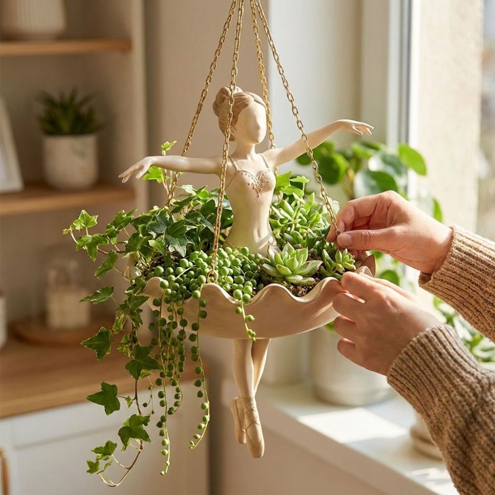 Vaso Suspenso de Resina em For - Hanging Planter Basket avaliação e preço
